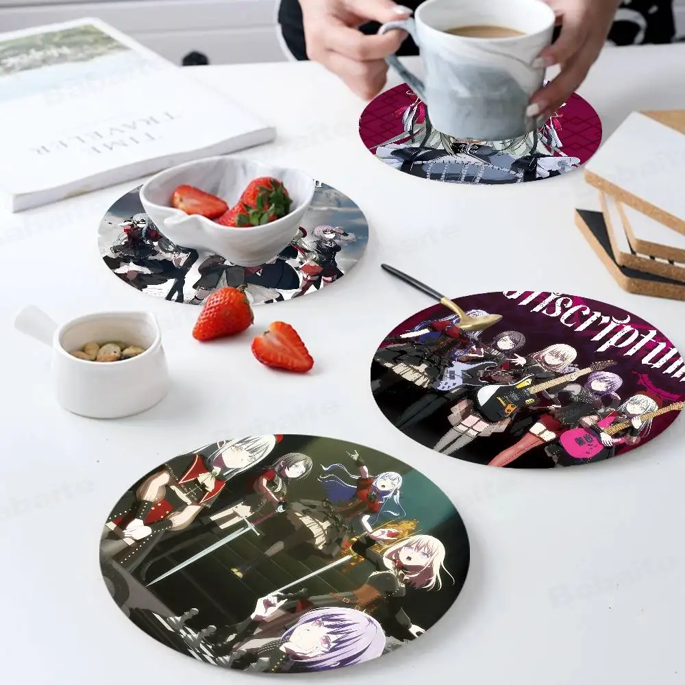 

BanG Dream Ave Mujica Natural Coaster Creative Cute Cartoon Absorbent Cushion Coffee Mug Bowl Cushion Insulation Cushion