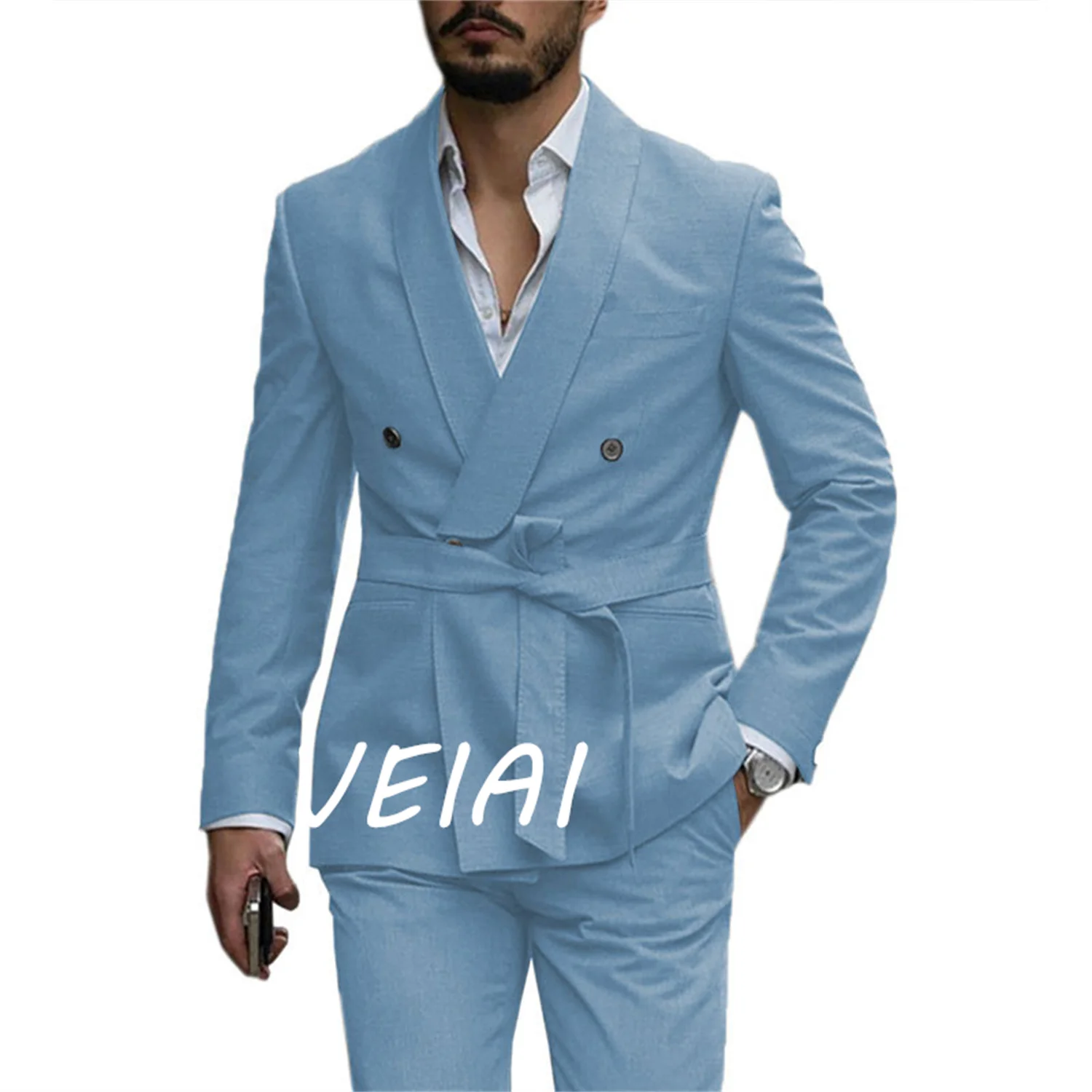 

Большой мужской деловой повседневный костюм по индивидуальному заказу, комплект из 3 предметов, мужской костюм, свадебный смокинг жениха, шафер (пиджак + жилет + брюки)