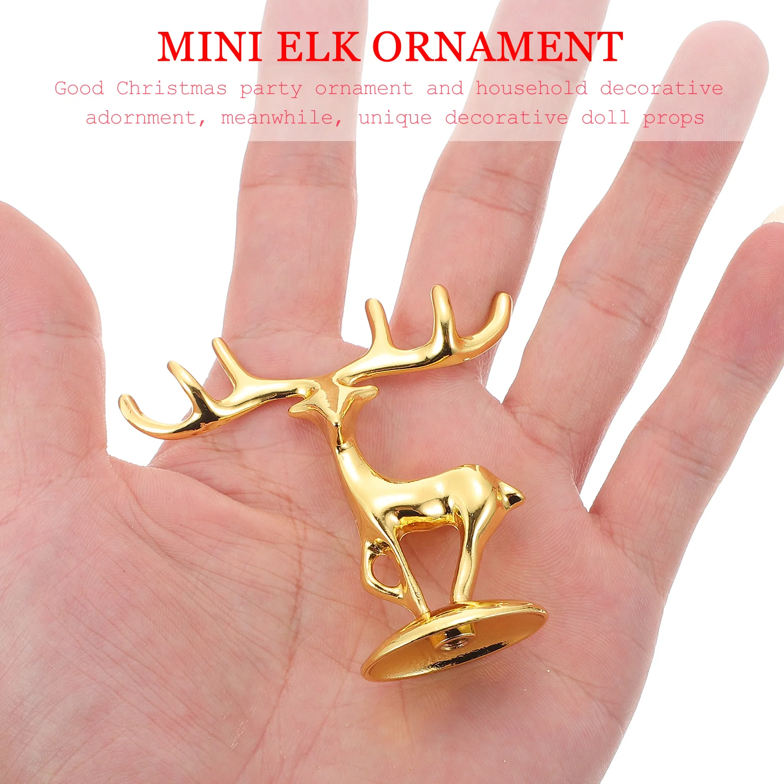 4 قطعة إِلْكَة عيد الميلاد سطح المكتب الديكور سبائك الزنك الأيائل زخرفة المنزل منضدية هدية عيد الميلاد الزينة الإبداعية هدية عيد الميلاد #3