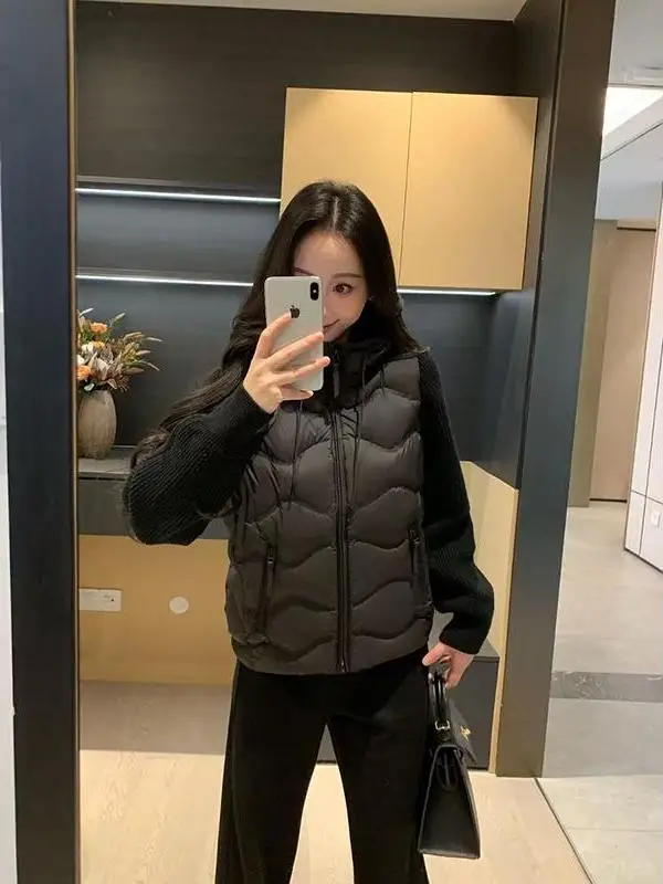 

Warm Breath Winter Knitted Hatl Women's Puffer Jaet Casual Sle Polyester Fiber Zipper Closure Long Sve Regular Fit