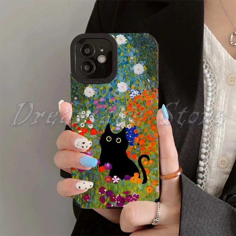 Painting Gustav Klimt Famous Phone Case Iphone 11 Iphone 16 Pro Max Iphone 13 Pro Max Iphone 14 Pro Max Iphone 15 Pro Max Case