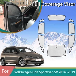 Car Full Coverage Sunshade For Volkswagen VW Golf 7 Mk7 Sportsvan SV 2014~2019 2018 UV Protection Accessories Sunshade Window