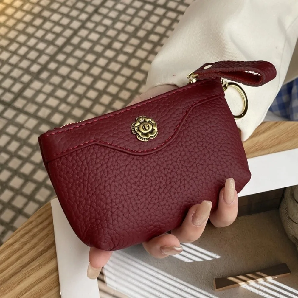 Fashion PU Leather Short Wallet Large Capacity Lightweight ID Card Holder Solid Color Exquisite Design Money Bag Women Girls