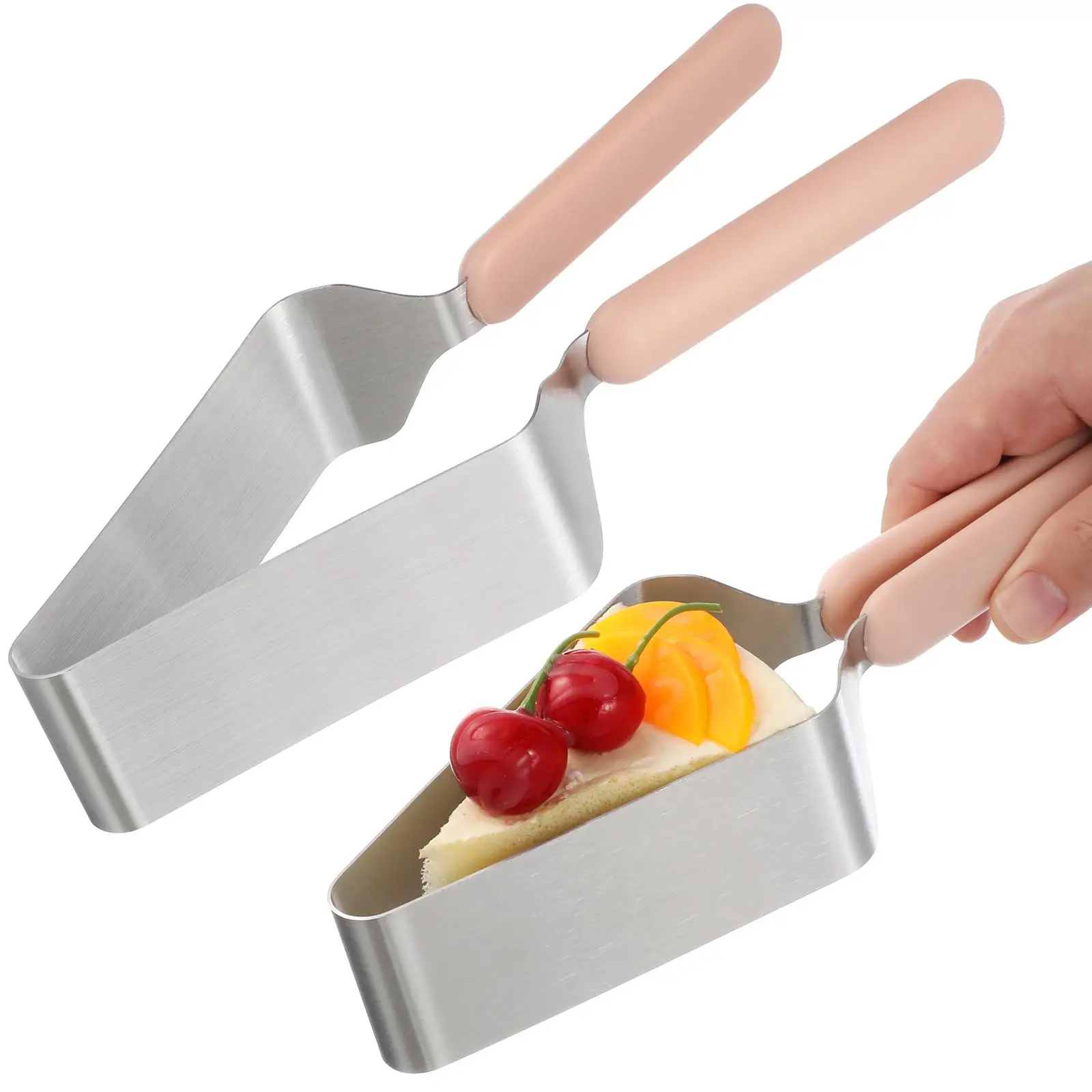 2 Pcs Cake Separator Cheese Cutter Turntable Bread Divider Portion Marker Plastic Slicer