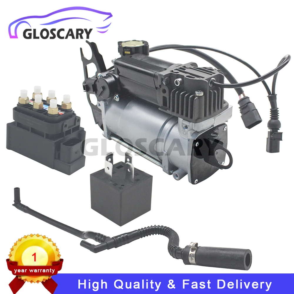 Air Suspension Compressor Pump For Audi Q7 4L VW Touareg 7L Porsche Cayenne Air Pipe Valve Block Relay 4L0698007 95535890100