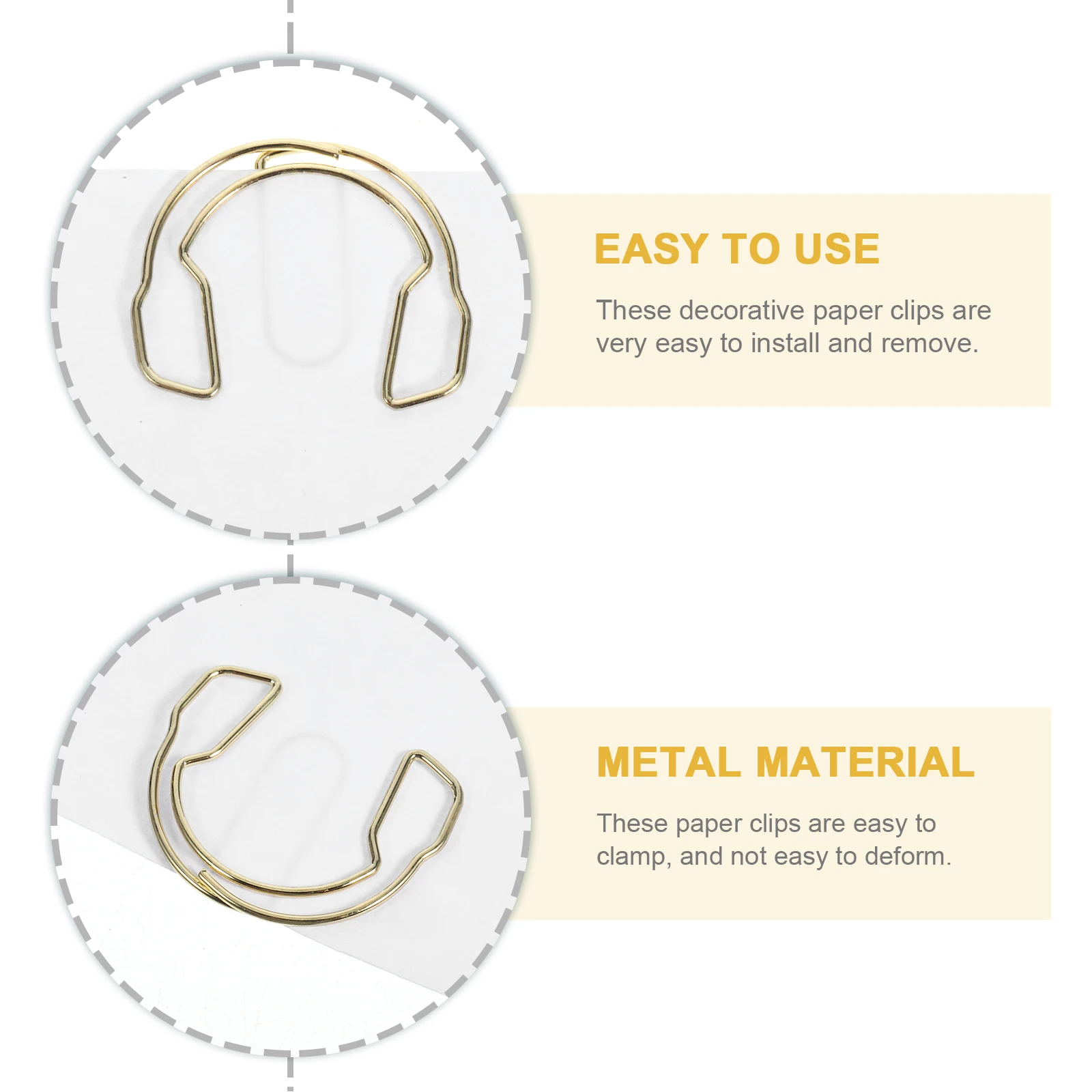 

Headphones Styling Paper Clip Decorative Fun Paperclips Document Anti-deformation Multi-function Metal Bulk Fancy Cute