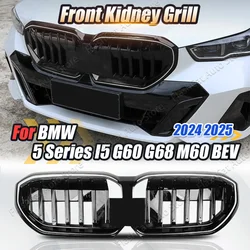 G60 Front Kidney Grille ABS Black Front Bumper Racing For BMW 5 Series i5 G60 G68 M60 BEV 2024 2025 Grill Exterior Accessories