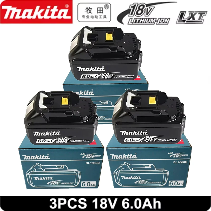 Oryginalna bateria Makita 6Ah do akumulatorów Makita 18V BL1860B BL1840 BL1830B BL1850B BL1850 BL1860 BL1815, zamienna bateria litowa.
