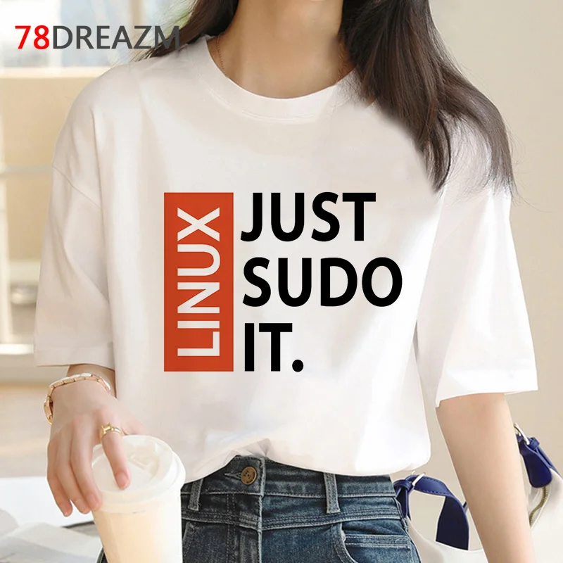 linux summer top t shirt male white t shirt japanese harajuku ulzzang top tees clothes couple clothes harajuku kawaii