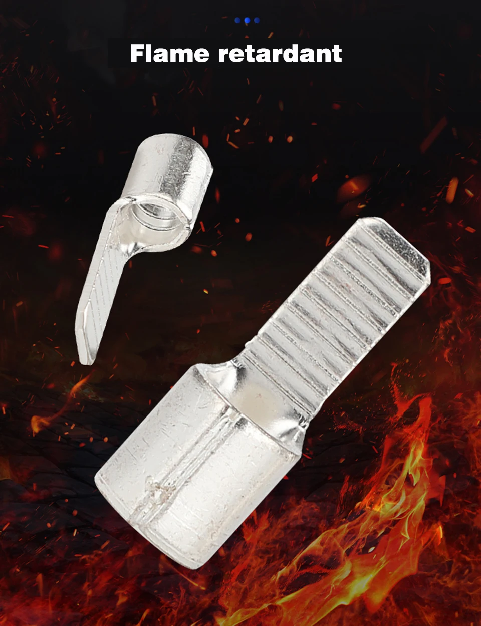 C45 Kontaktstift aus Kupfer, verzinnt, DZ47 Schutzschalter-Stecker, stiftförmiger Kabelanschluss, Crimpklemme, 1,5-25 mm² Kabelschuhe – Detail 4