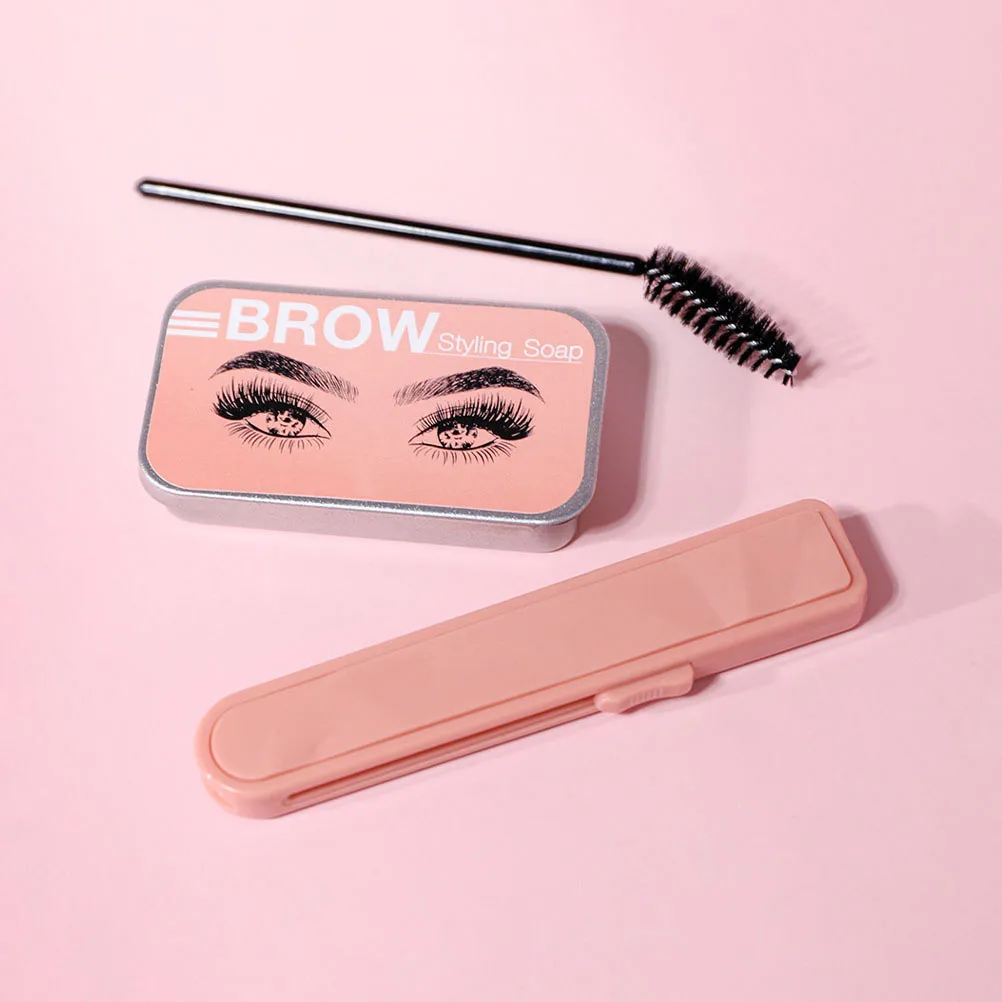 3 個の眉毛スタイリングワックス透明眉ポマードボリュームのある定義された眉を一日中保持するためのメイクアップ用品ツールセット