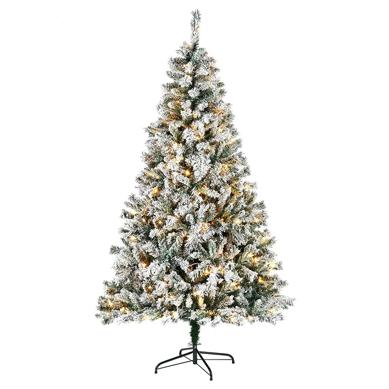 

Flocking Christmas tree white snow spraying snow cross-border hot sale household decoration pvc bare