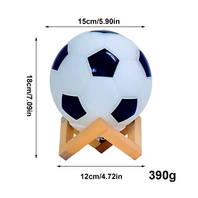 Imagem -06 - Futebol Night Light For Bedroom Lâmpada de Mesa Led Decoração de Mesa Nightstand Desk Light Aniversário Presentes de Natal para Crianças