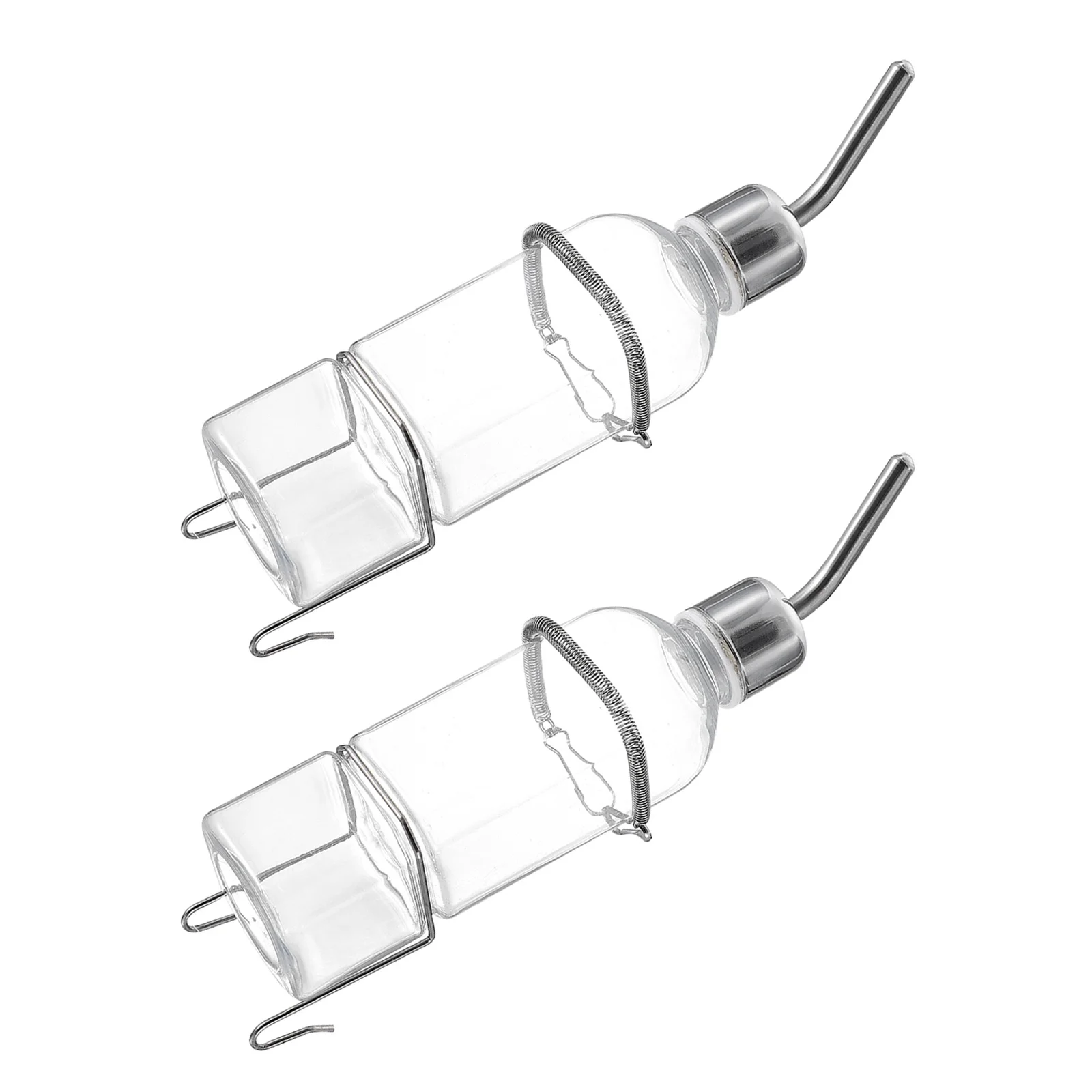 2 قطعة تغذية مياه الحيوانات الأليفة قسط البلاستيك مانعة للتسرب تصميم معلق ل أرنب الأرنب الهامستر الحيوانات الأليفة الصغيرة شرب زجاجة