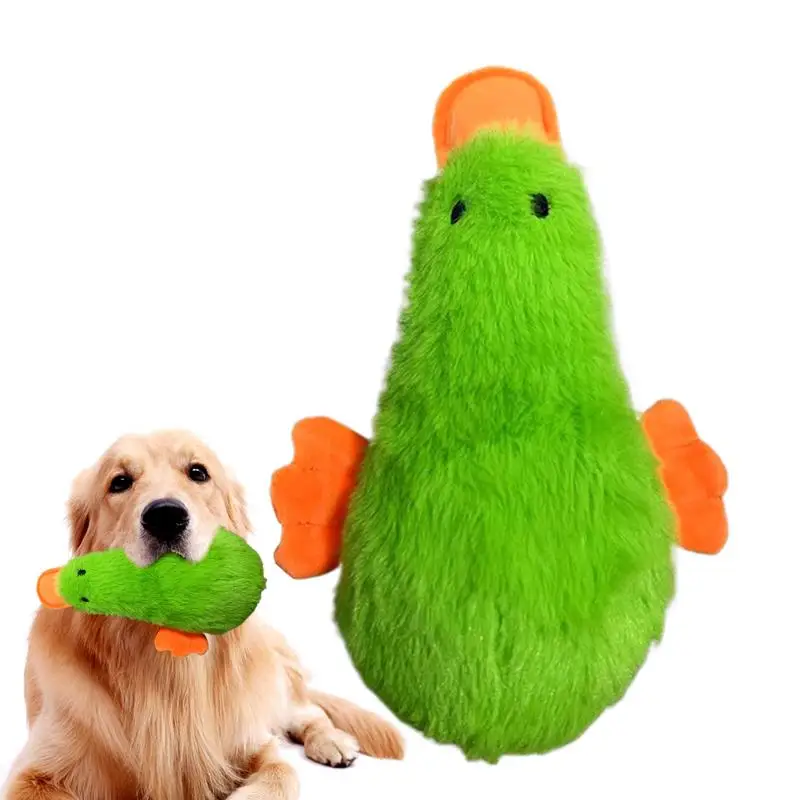 Squeaky Plush Duck Dog Toy Dog Chew Toys Squeaky Stuffed Duck Plush Wear Resistant Small Pets Dog Chew Toys Interactive Plush To