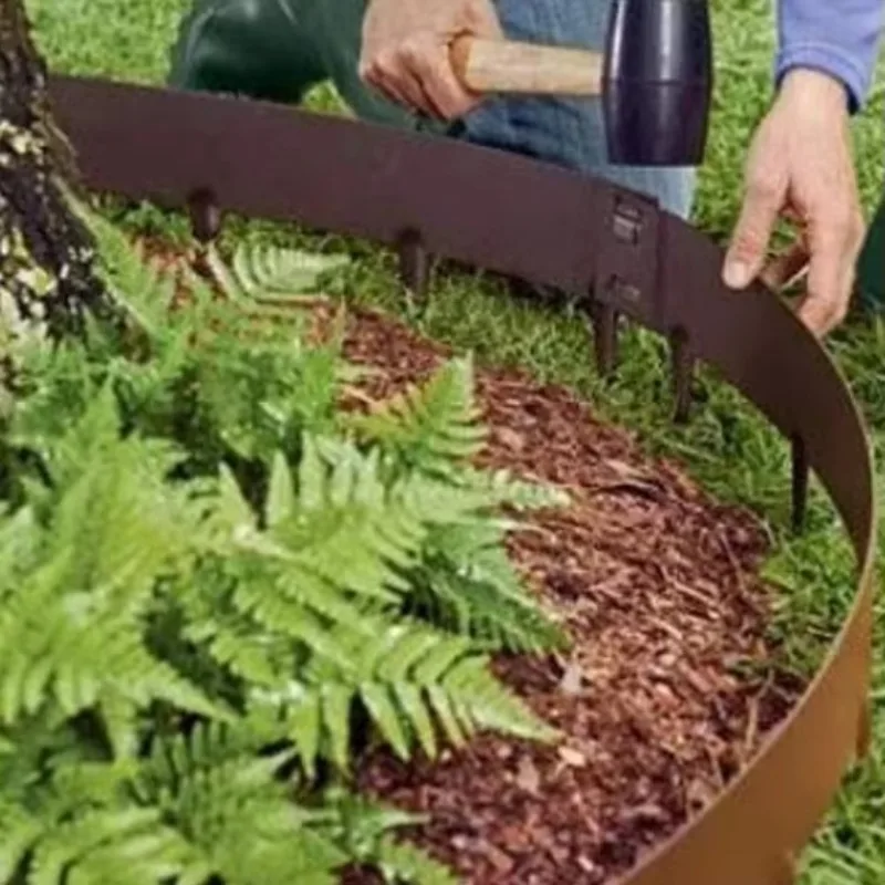 YW Industrial 1000mm 1060mm 1075mm Flexible Rusty Finish Landscape Border Corten Steel Garden Lawn Edging