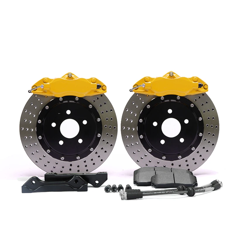 Jada  9200 Brake System for Front Wheel Brake Kits 4 Pot  Yellow Caliper 355*28mm Brake Disc Spare Parts Car Accessories