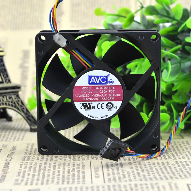 For AVC 8020 DASA0820R2U 12V 0.6A 4Wire For Optiplex 790 990 SFF Case Cooling Fa