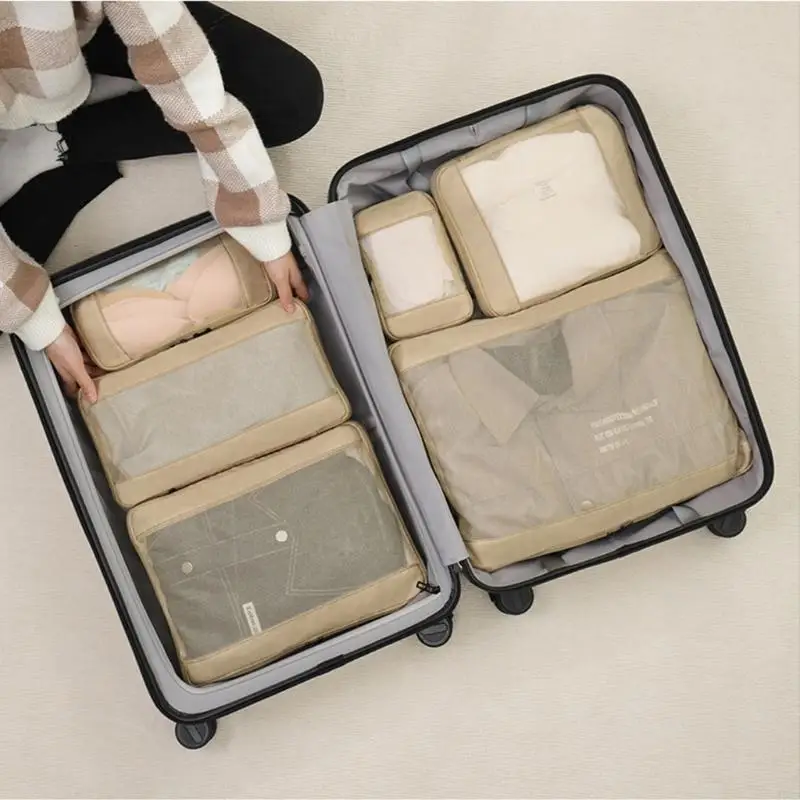 Adaptable 6PC Travel Gear Storage receptacles belts For Easy Carrying JOMD