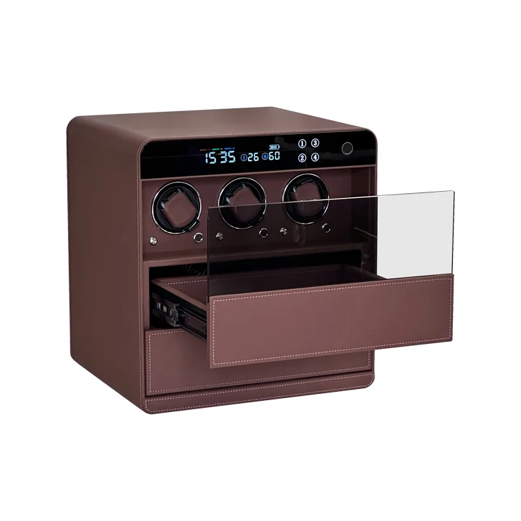 

VS Safe 2025 Fingerprint Lock Watch Winder Custom Leather Drawer Jewelry Storage Security Deposit Safe Box