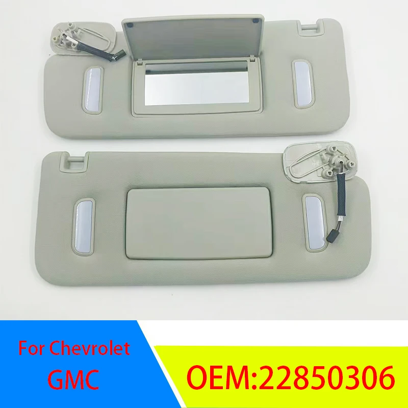 

Grey Sun Visor Left Side Right Side For Chevrolet Tahoe Suburban GMC Yukon Sierra 2007 2008 2009 2010 2011 2012-2014 22850306