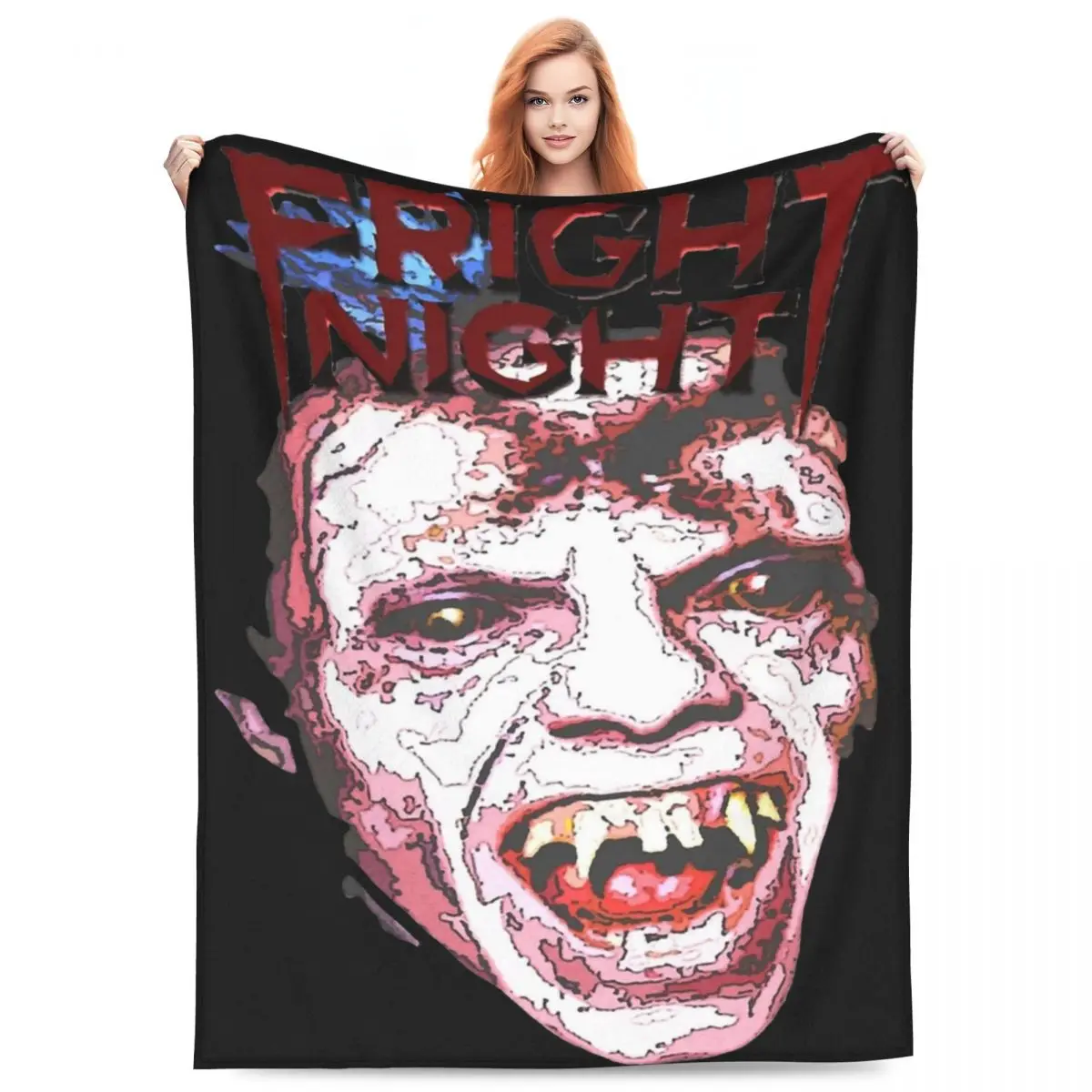 

Jerry Dandrige Monster Fright Night Horror Cult Movie Blankets Fleece Cozy Soft Throw Blanket for Bedding Rug Piece