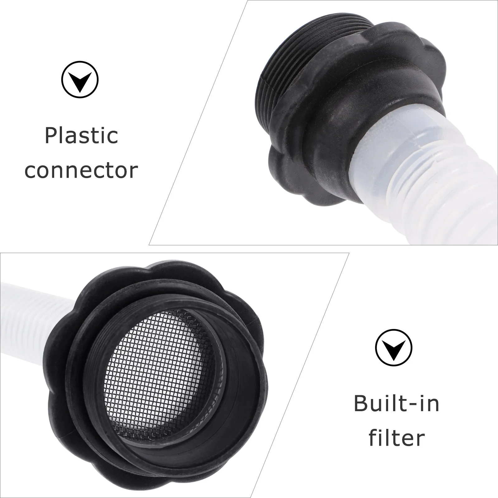 Flexible Spout for Fuel Can Compatible with Jerry Cans 360 Degree Rotatable Nozzle Built-in Strainer Leak-Proof Hand-Tight Seal