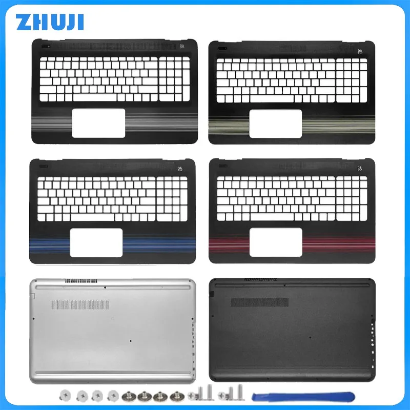 استبدال غطاء جديد ل بافيليون 15-AU 15-AW 15-AL TPN-Q172 TPN-Q175 Palmrest الغطاء العلوي غطاء قاعدة سفلي #1