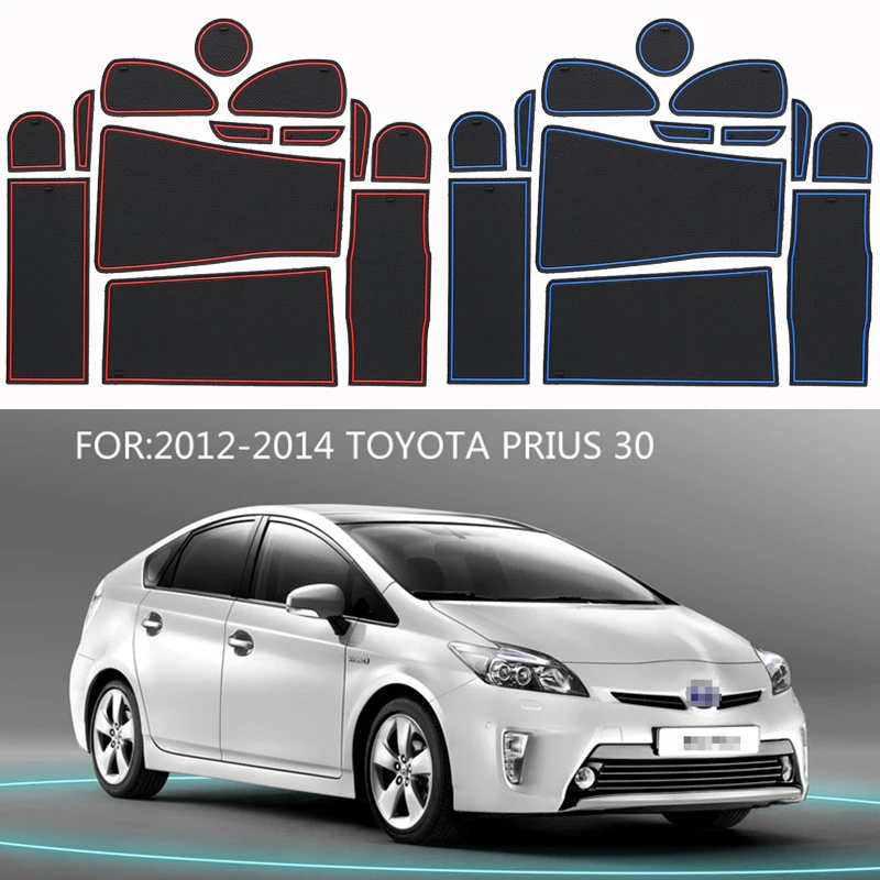 

Car Door Groove Mat For Toyota PRIUS 30 2012 2013 2014 Door Slot Pads Modified Dust Pad Storage Pad Car Accessorie