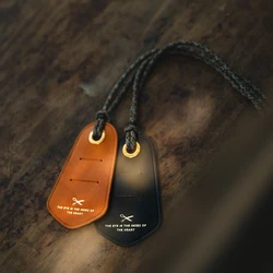 Maden Retro Necklace Anti-lost Anti-slip Portable Glasses Lanyard First Layer Cowhide Material Necklace for Men's Trend
