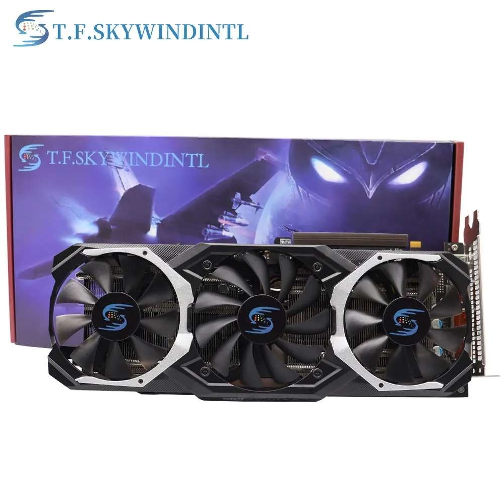 Placas gráficas de vídeo remodeladas, Versão Triple Fans para Mineração e Jogos, RX 580, 8GB, GDDR5