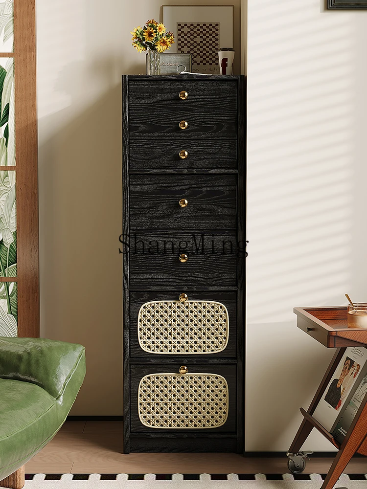 

FG three-dimensional cabinet, retro chest cabinet, medium and ancient style living room, cabinet, seven storage storage cabinets