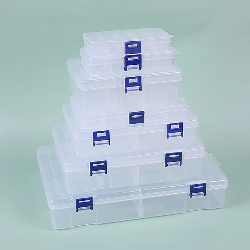 PP Transparent Plastic Large Rectangular PP Empty Box Mask Storage Box