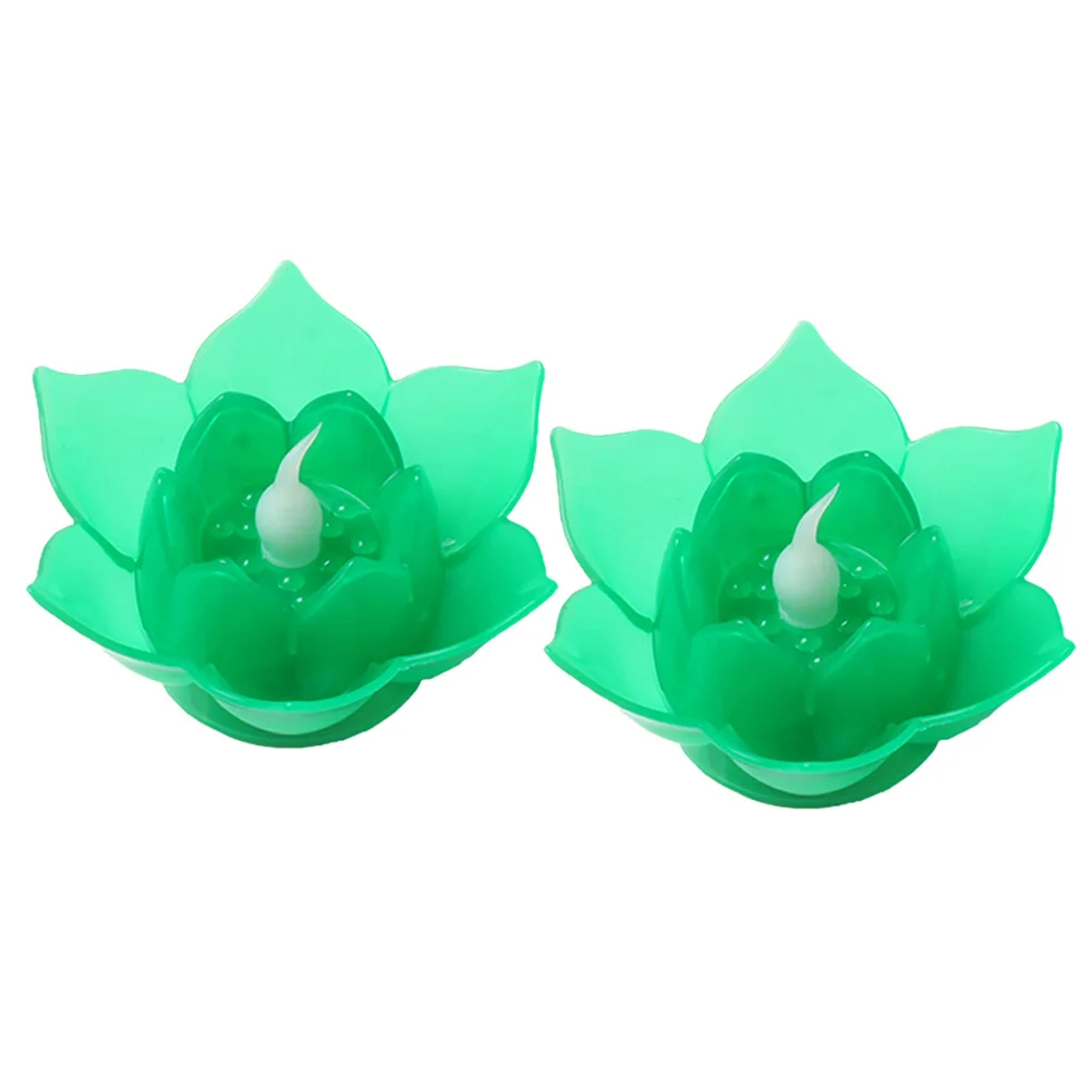 

2Pcs LED Lotus Lamp Night Lights Desk Flower Buddha Flameless Gifts for Birthday Parties Wedding Decoration Low