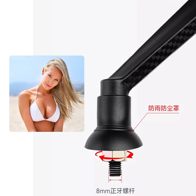 

2Pcs Universal Carbon Fiber Motorcycle Rearview Convex Mirrors 8mm For GasGas gas gas Enduro EC 250 EC300 ECF 250F 350F