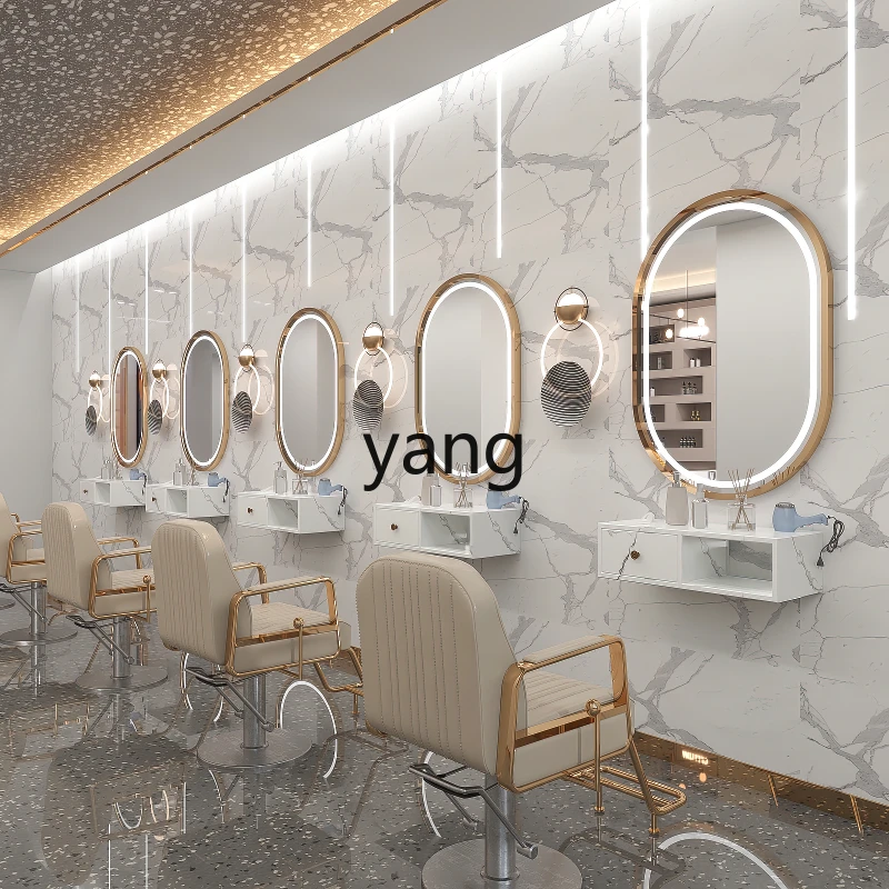 CX Barber Shop Mirror for Hair Salon Hairdressing Industry Hair Cutting Perm Wall-Mounted Single-Sided Mirror Desk