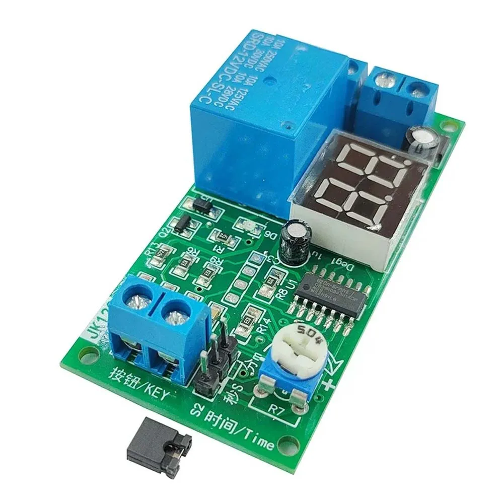 12V Adjustable Digital Delay Relay Module with Clear Numeric Display and 1 Second to 99 Minute Timing Range for Technical Users