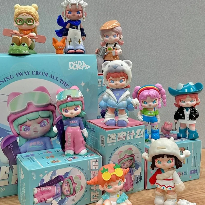 

Genuine Dora Blind Box Escape Plan Series Ornament Toy Model Dora V4 Doll Mystery Box Creative Design Birthday Gift Ornaments