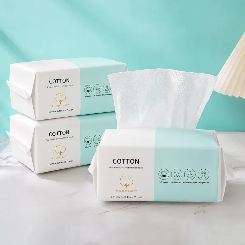 1/2/3Packs Disposable Face Towels Soft Thick Pearl Cotton Cleansing Cloths for Makeup Removal Skincare Travel Home Daily Usage