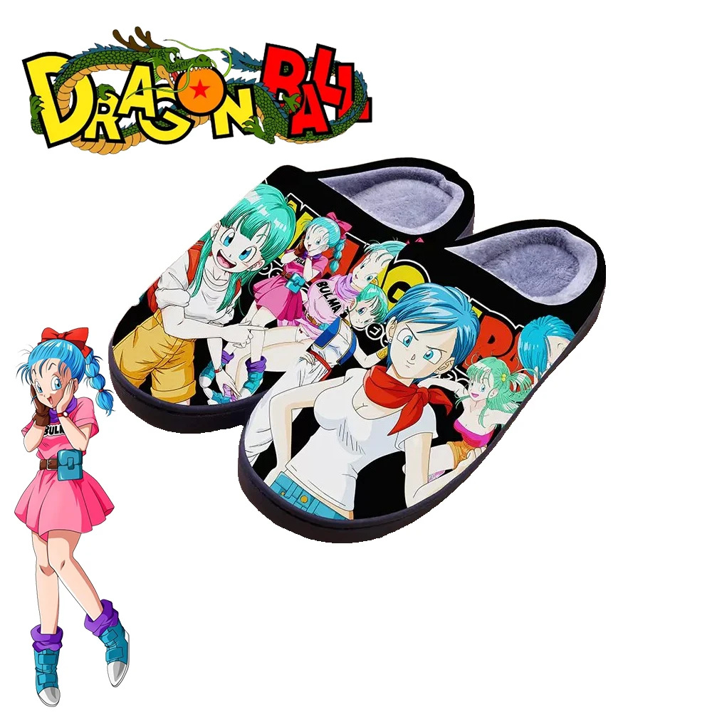 Dragon Ball  Winter Warm Indoor Slippers Anime Bulma Cospaly Cartoon Cute Shoes For Men Women Boy Girl Slippers Halloween Gift