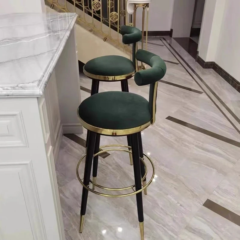 Rotating Luxury Modern Bar Stools Solid Wood Round Minimalist Nordic Step High Chairs Tabourets De Bar Accessories Furniture