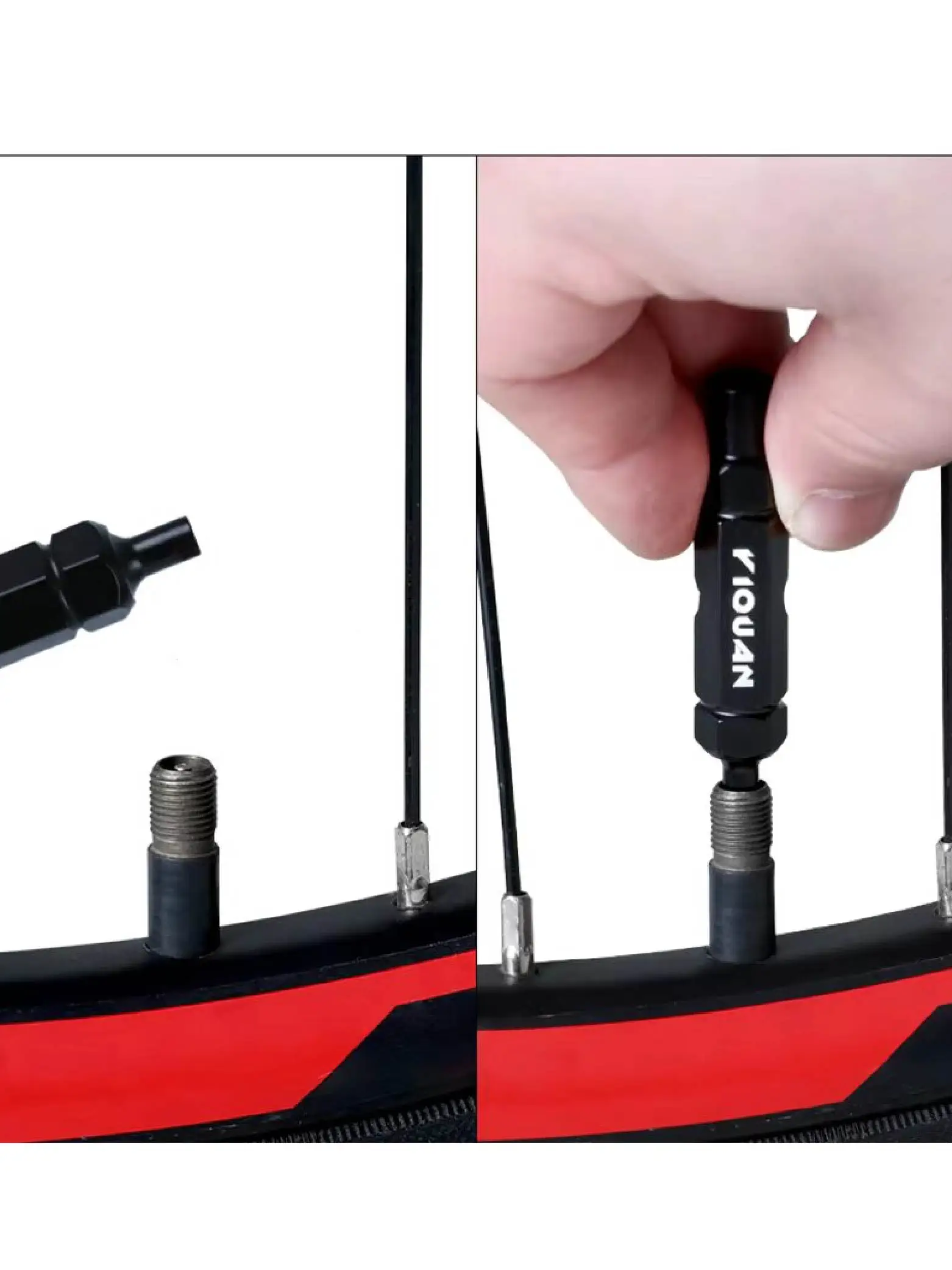 AliExpress 3-in-1 Bike Multifunctional Valve Core Remover Tool Wrench Spanner For Bicycle Schrader and Presta Valve Extender