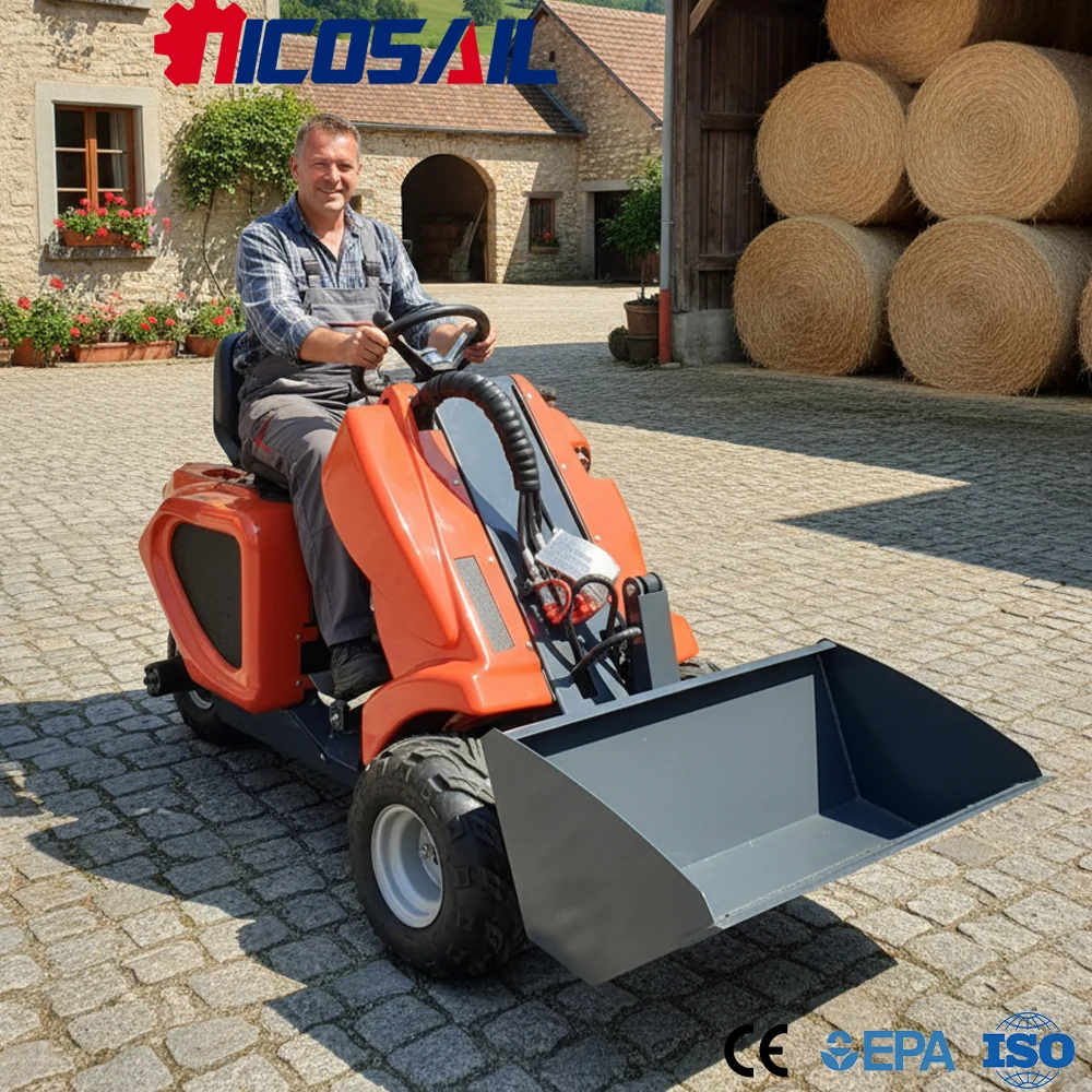 

Mini 3-Wheel Skid Steer Loader Custom Euro 5 CE Flexible Compact Loader for Farm, Garden and Field Jobs