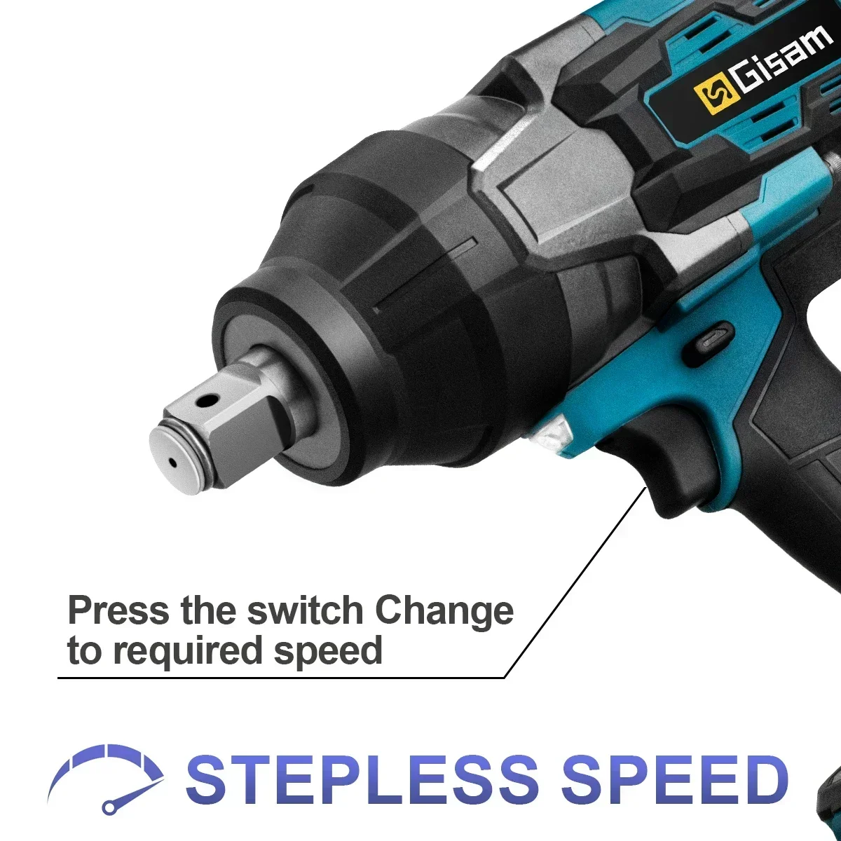 GISAM 3100N.M Brushless Electric Impact Wrench 3/4 Inch Cordless Torque Wrench Screwdriver Power Tool For Makita 18V Battery Pin