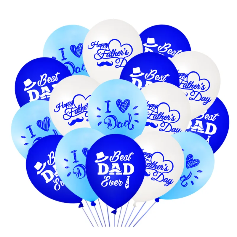 

10pcs Happy Father's Day Balloon Father Day Decorations Best Dad Ever Printed Latex Balloons