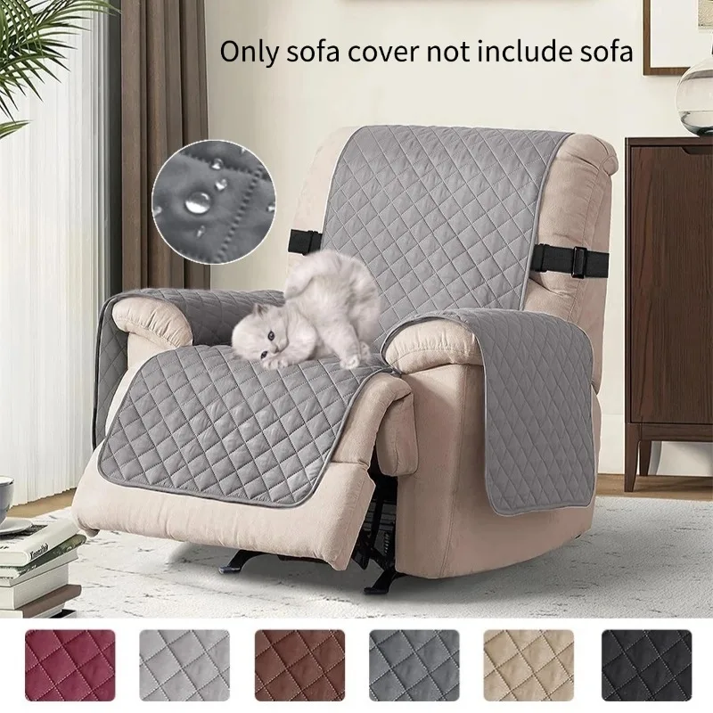 1PC Solid Color Recliner Chair Cover Water Repellant Anti-dust Armchair Slipcover Non-Slip Universal Anti-cat Scratch Sofa Cover