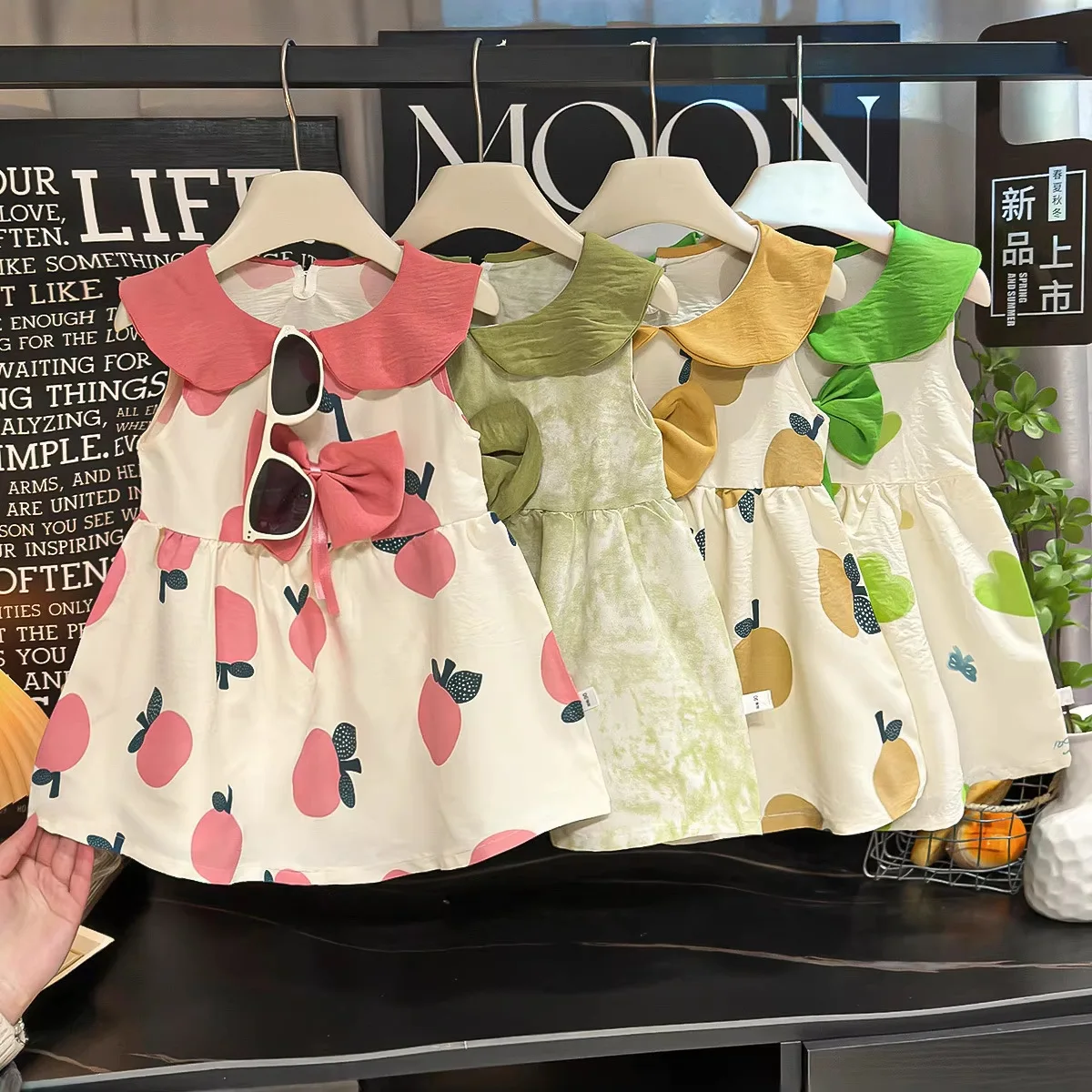 Girls Summer Dresses Kids Sleeveless Printed Daily Casual Dresses Cute Flower Dress Trendy