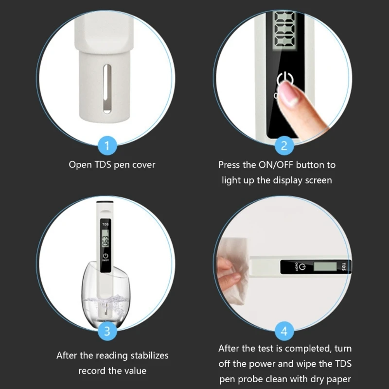 TDS Meter Digitals Water Quality Tester for Drinking Water, Aquariums, Hydroponics,0-9990PPM Measuring Ranges Drop Shipping