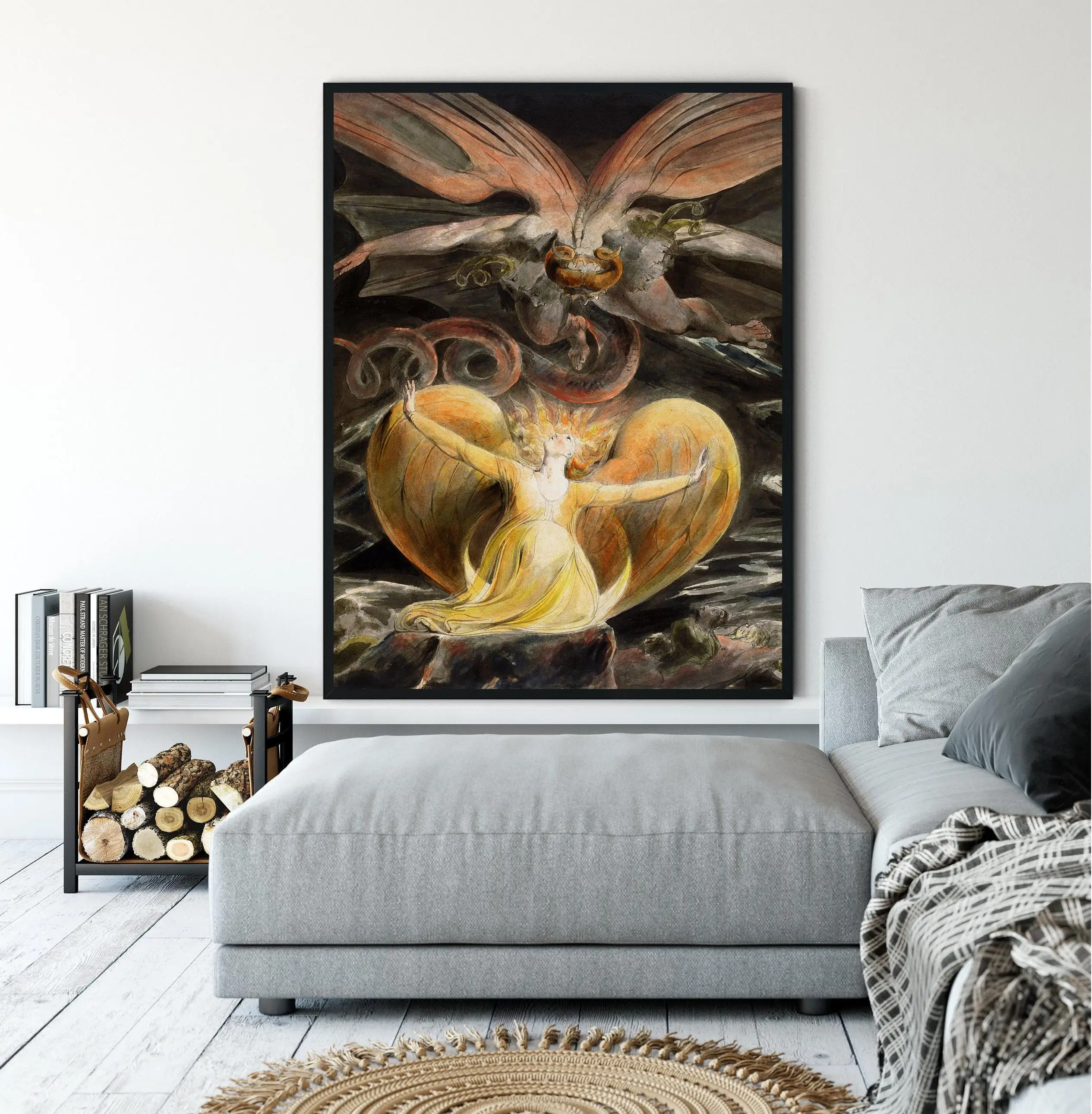 ديفوت كريستيان ويليام بليك يسوع والملاك الكلاسيكية المشارك يطبع حائط لوح رسم صورة فنية غرفة المعيشة ديكور المنزل