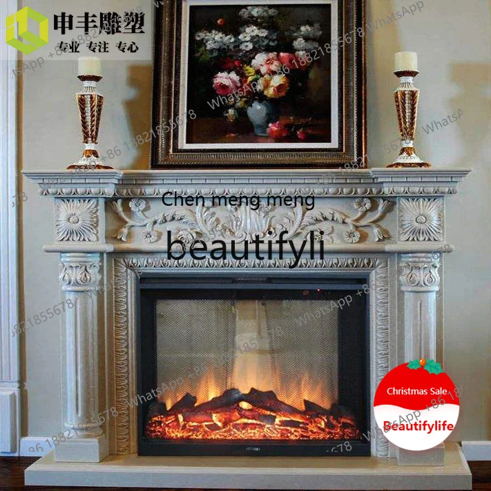 

C45 Marble mantel European stone carving fireplace American decoration custom marble, stone fireplace natural